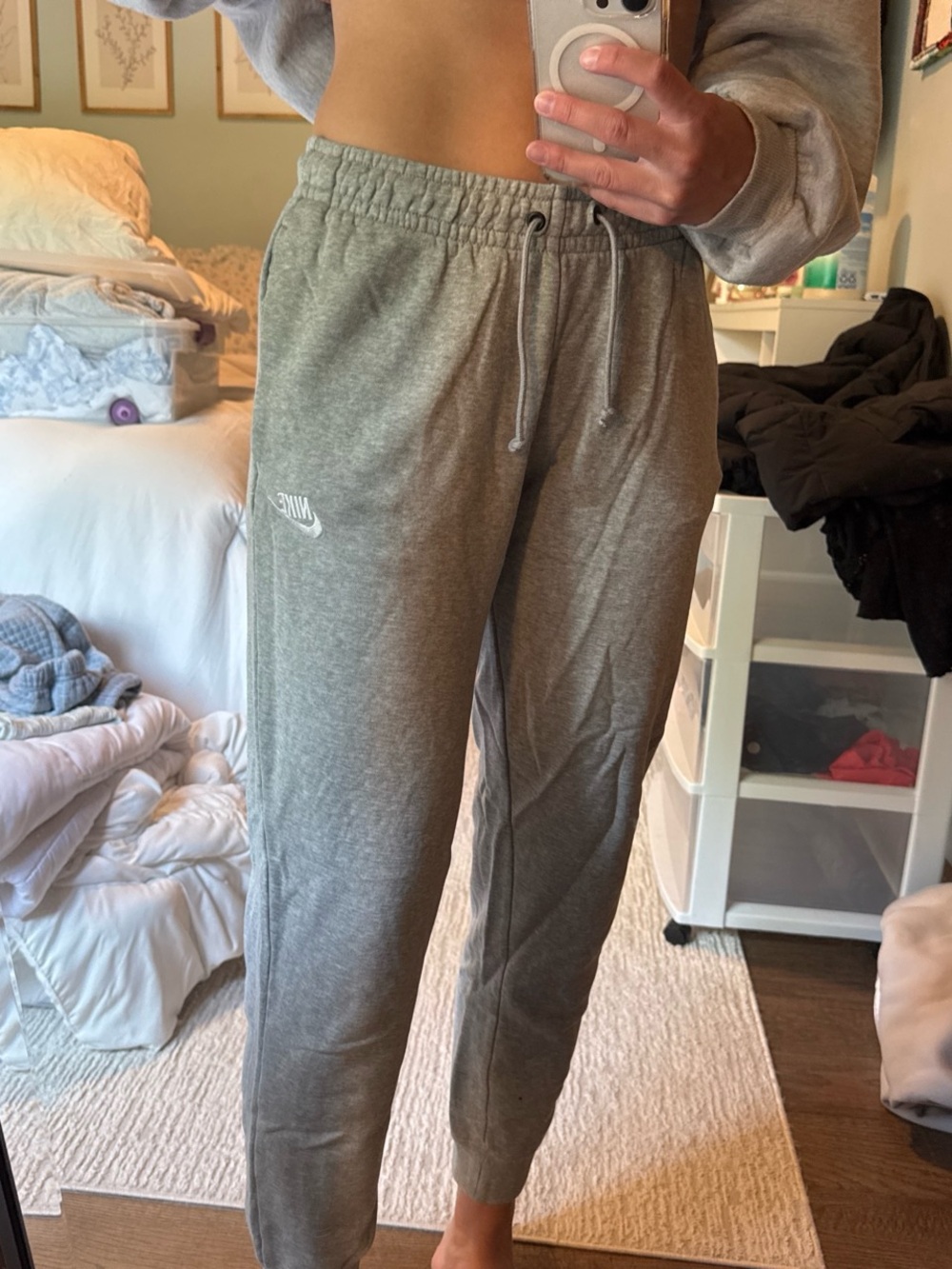 Nike Grey Drawstring Joggers for Kids